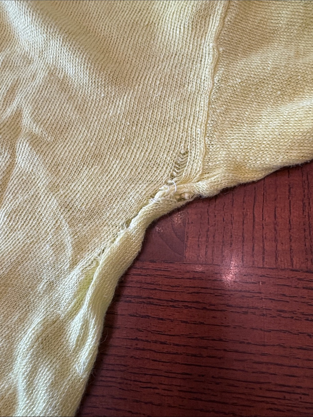 Lilly Pulitzer Lemon Yellow V-Neck Side-Button Pullover - Picture 4 of 7